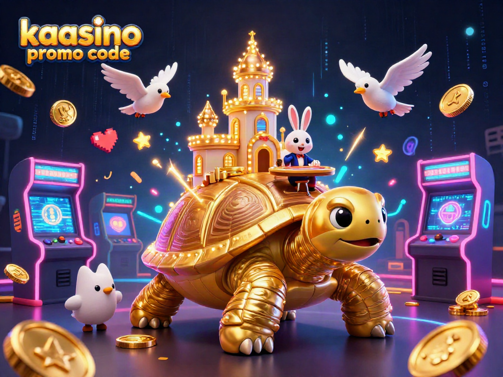 Engage with the kaasino promo code for exciting gaming experiences in this vibrant 3D illustration.