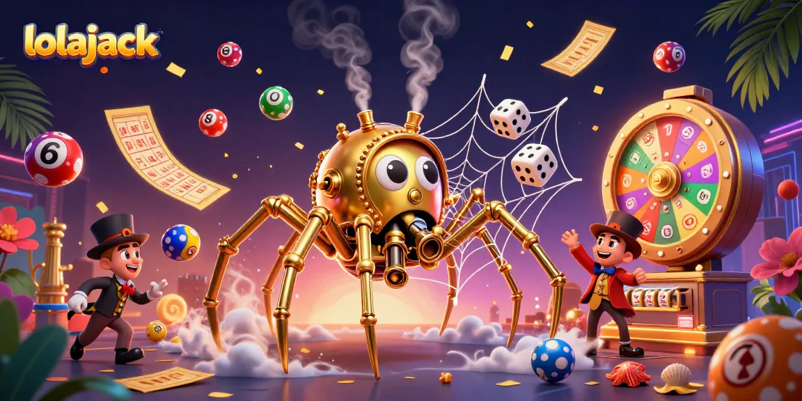 Experience thrilling moments at lolajack with a steampunk casino scene filled with vibrant game elements.